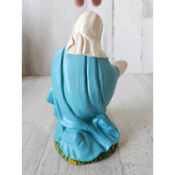 Vintage fontanini paper mache Virgin Mary nativity village Xmas religious decor - Picture 4 of 10